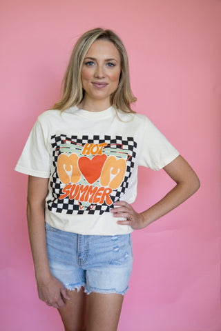 'Hot Mom Summer' Comfort Colors Graphic Tee